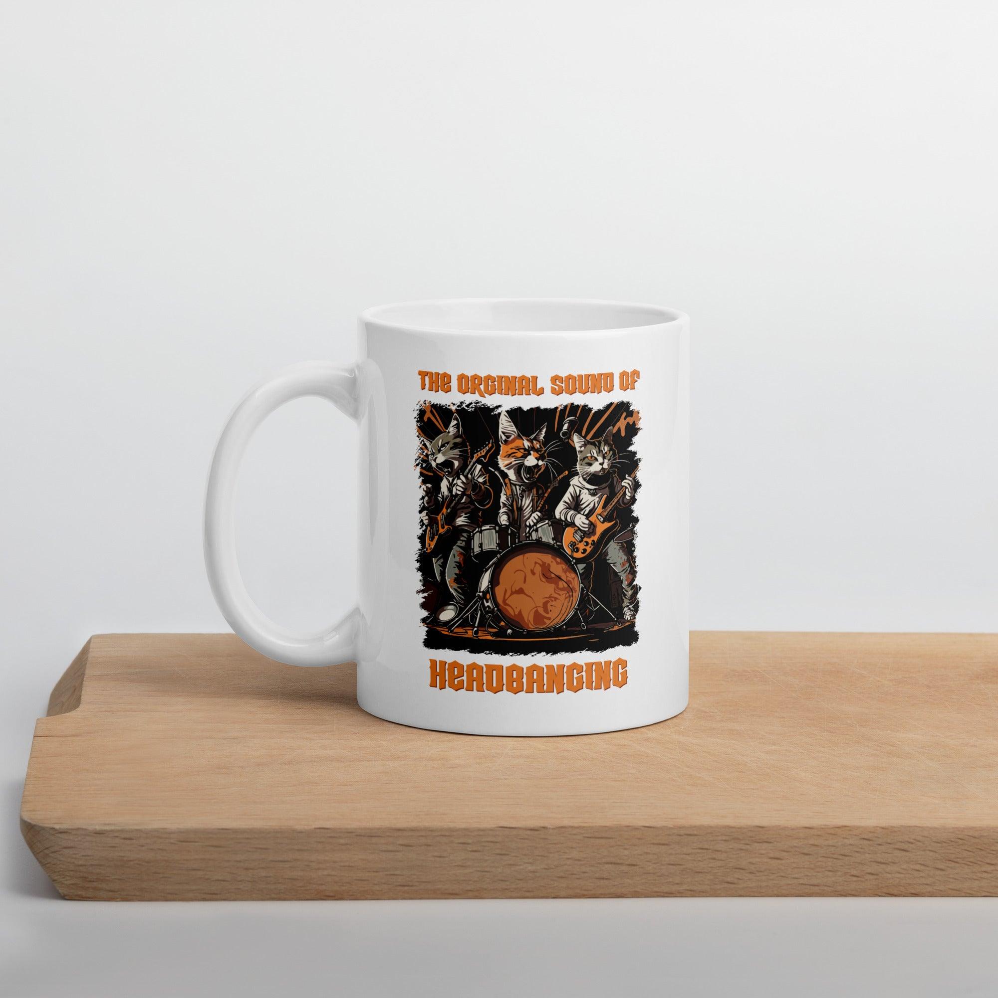 Sound Of Headbanging White Glossy Mug - Beyond T-shirts