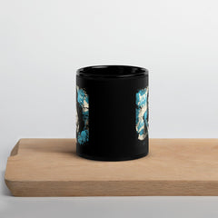 Black Glossy Mug Side View