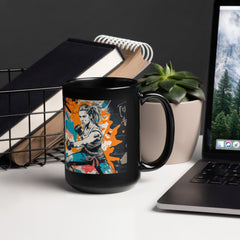 Stay Focused Stay Fierce Black Glossy Mug - Beyond T-shirts