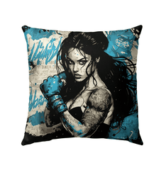 Decorative Outdoor Pillow with Bold Bearings Design