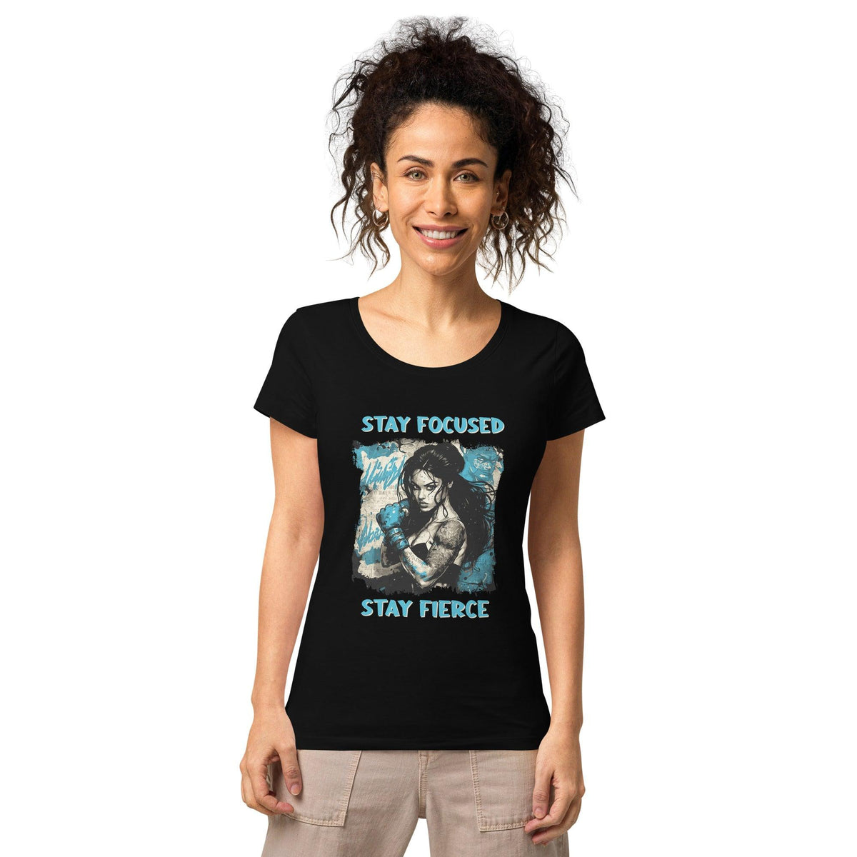 Stay Focused Stay Fierce Women’s Basic Organic T-shirt - Beyond T-shirts