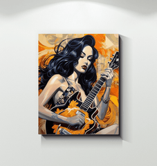 Musician Playing Guitar Canvas
