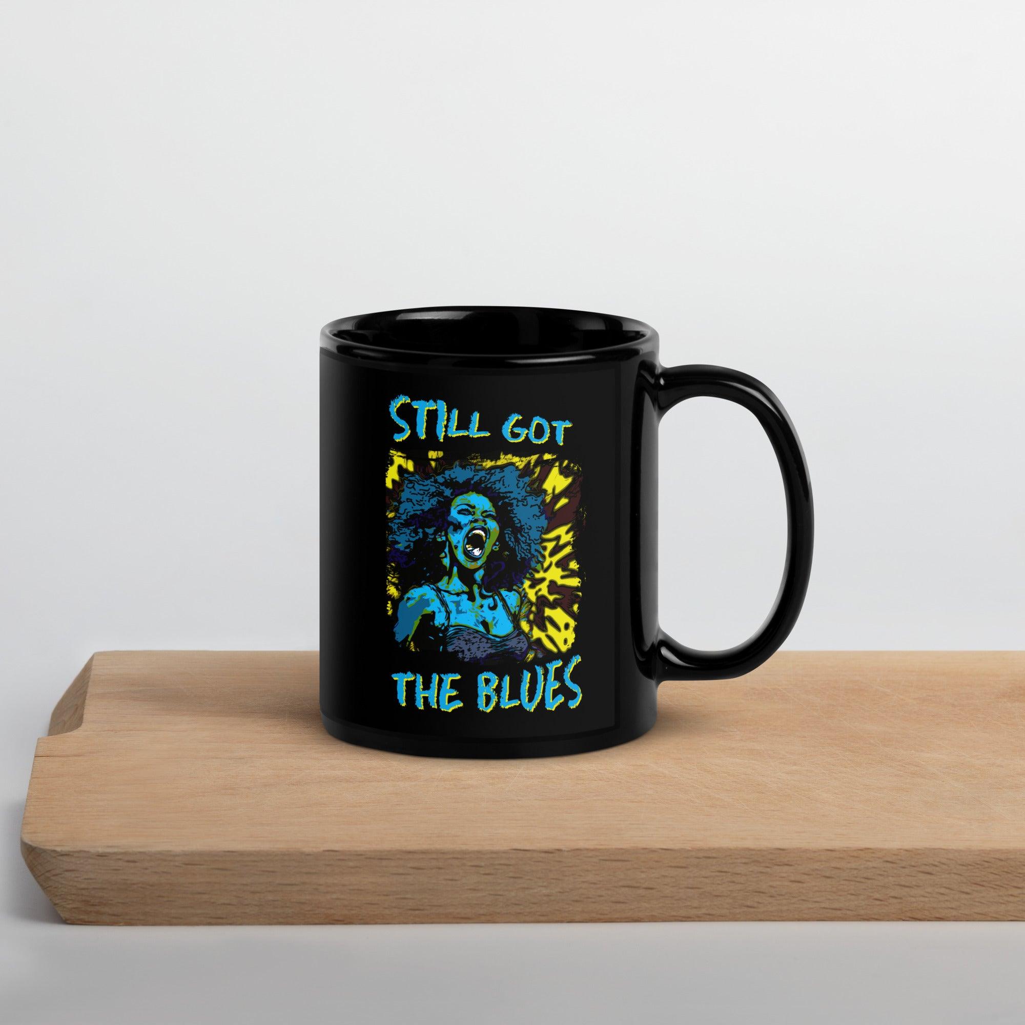 Still Got The Blues Black Glossy Mug - Beyond T-shirts