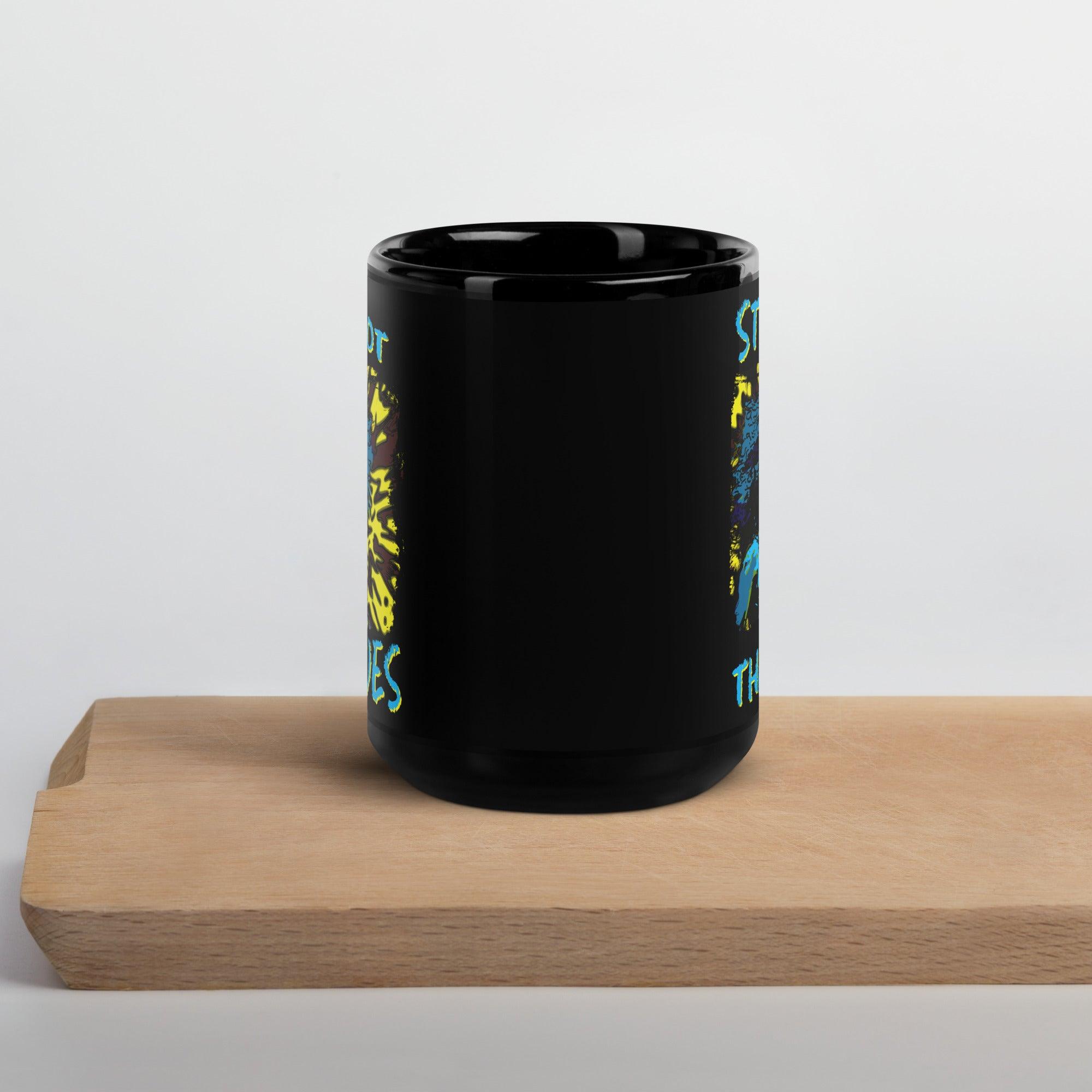 Still Got The Blues Black Glossy Mug - Beyond T-shirts