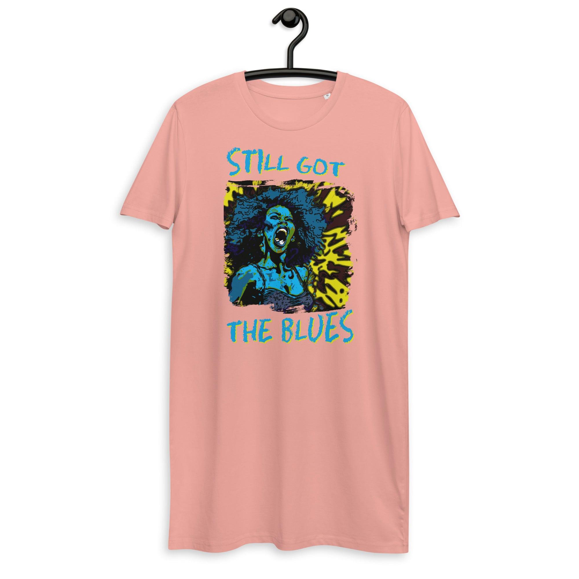 Still Got The Blues Organic cotton t-shirt dress - Beyond T-shirts