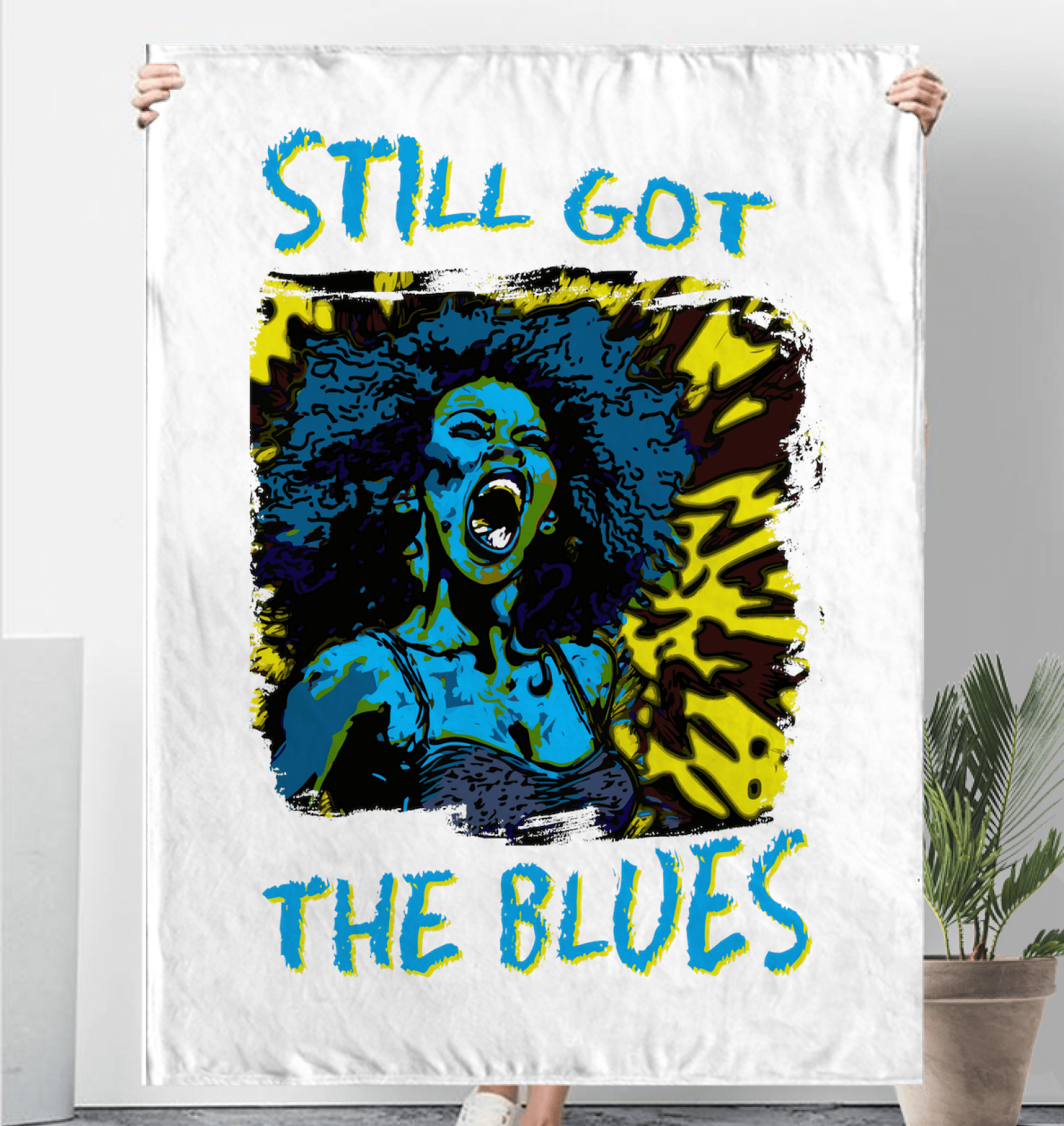 Still Got The Blues Sherpa Blanket - Beyond T-shirts