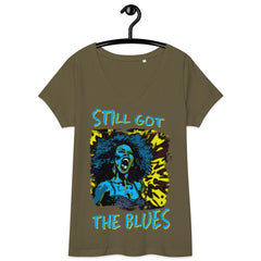 Still Got The Blues Women’s fitted v-neck t-shirt - Beyond T-shirts