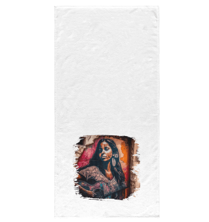 Strings Convey Her Heart Bath Towel - Beyond T-shirts