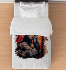 Strings Convey Her Heart Duvet Cover - Beyond T-shirts