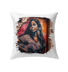 Strings Convey Her Heart Indoor Pillow - Beyond T-shirts