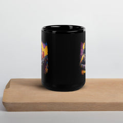 Strings Tell His Story Black Glossy Mug - Beyond T-shirts