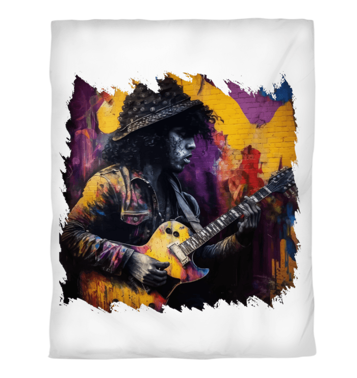 Strings Tell His Story Duvet Cover - Beyond T-shirts