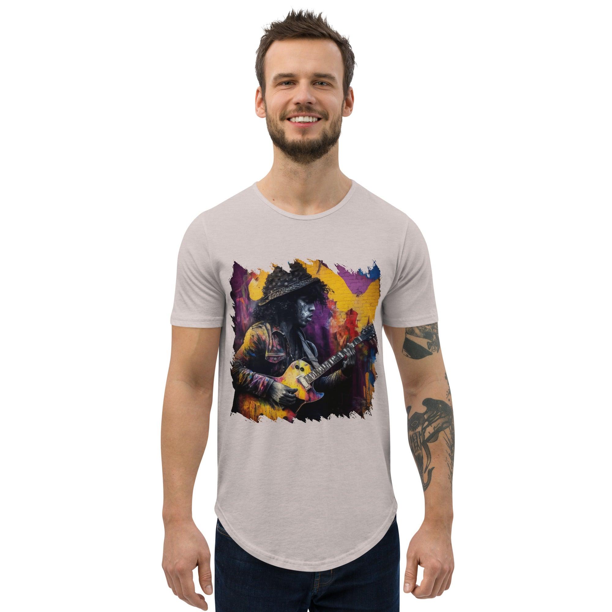 Strings Tell His Story Men's Curved Hem T-Shirt - Beyond T-shirts