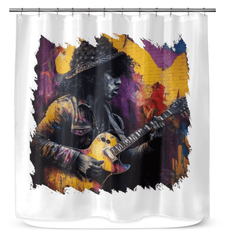 Strings Tell His Story Shower Curtain - Beyond T-shirts