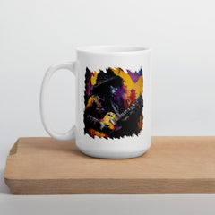 Strings Tell His Story White Glossy Mug - Beyond T-shirts