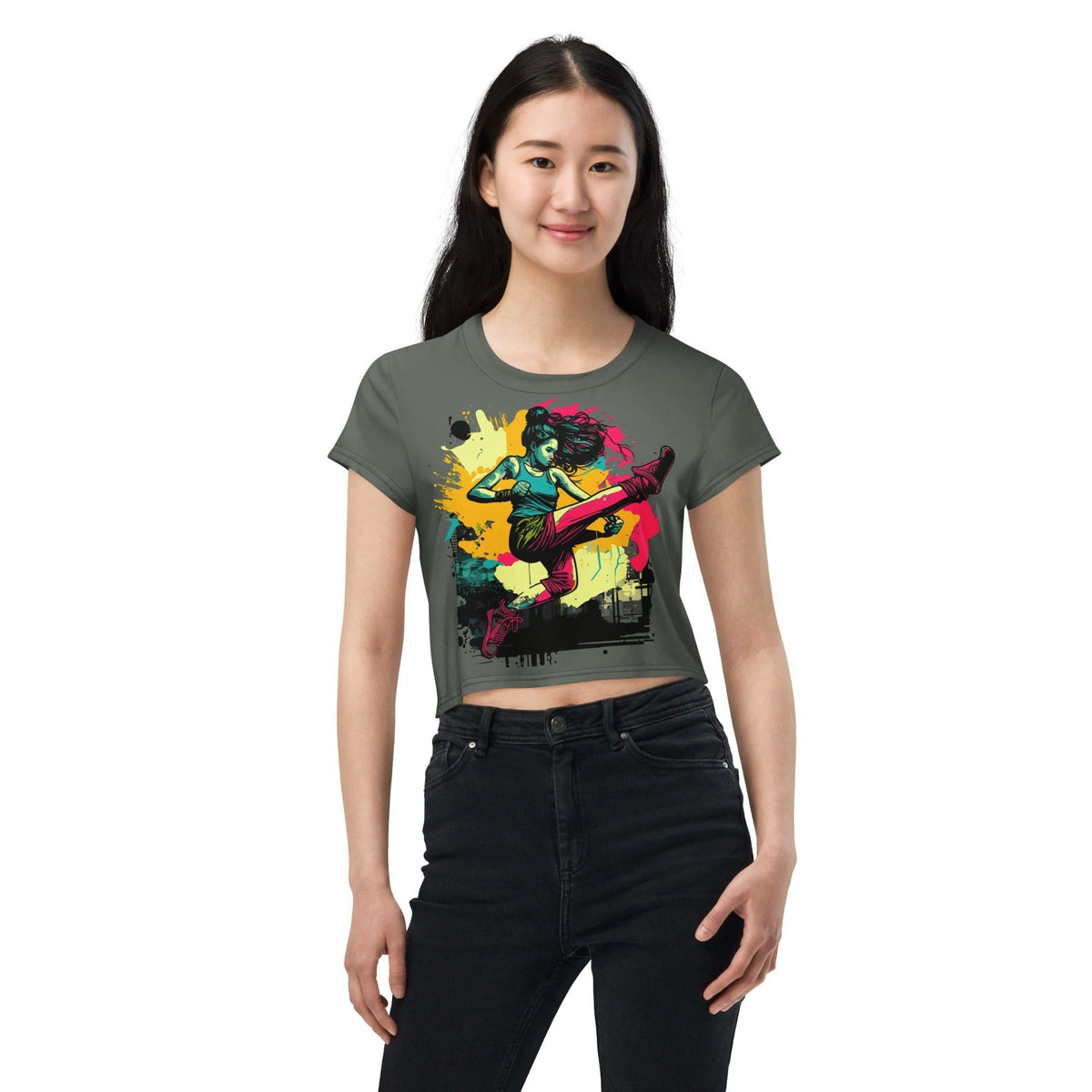 Stronger Everyday All-Over Print Crop Tee - Beyond T-shirts