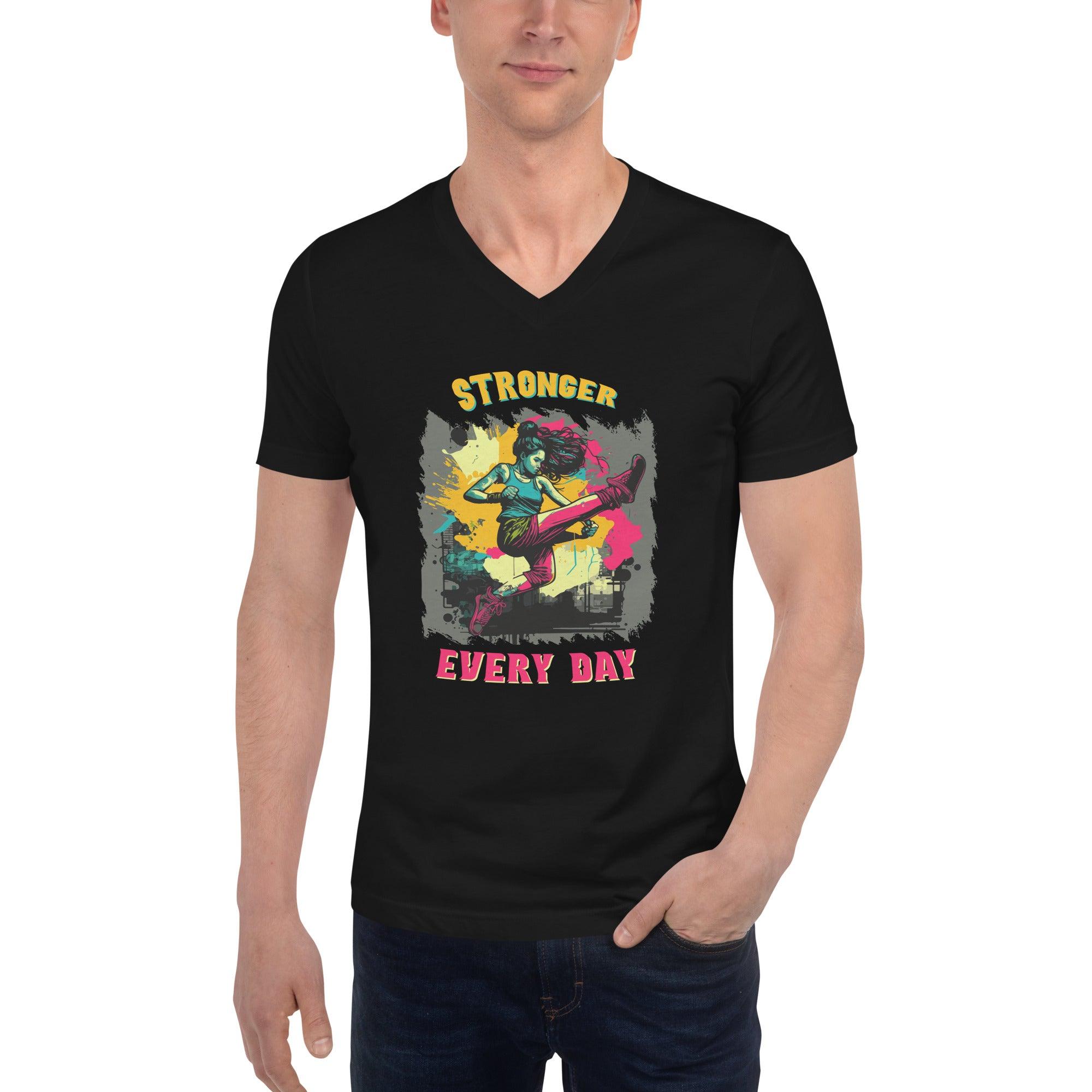 Stronger Everyday Unisex Short Sleeve V-Neck T-Shirt - Beyond T-shirts