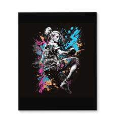 Stronger, Faster, Better canvas showcasing exceptional print clarity and depth.