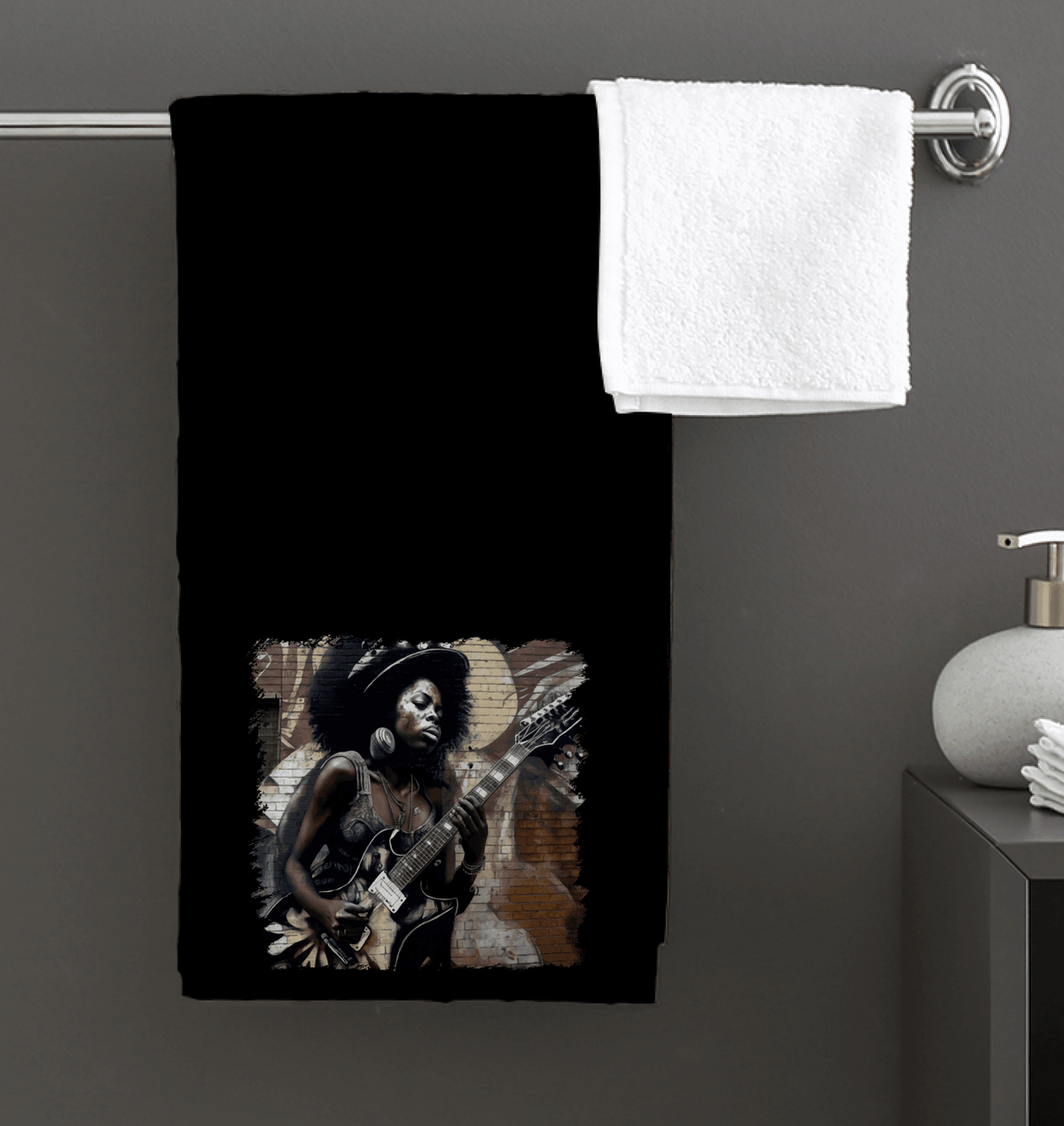 Strumming With Soul and Passion Bath Towel - Beyond T-shirts