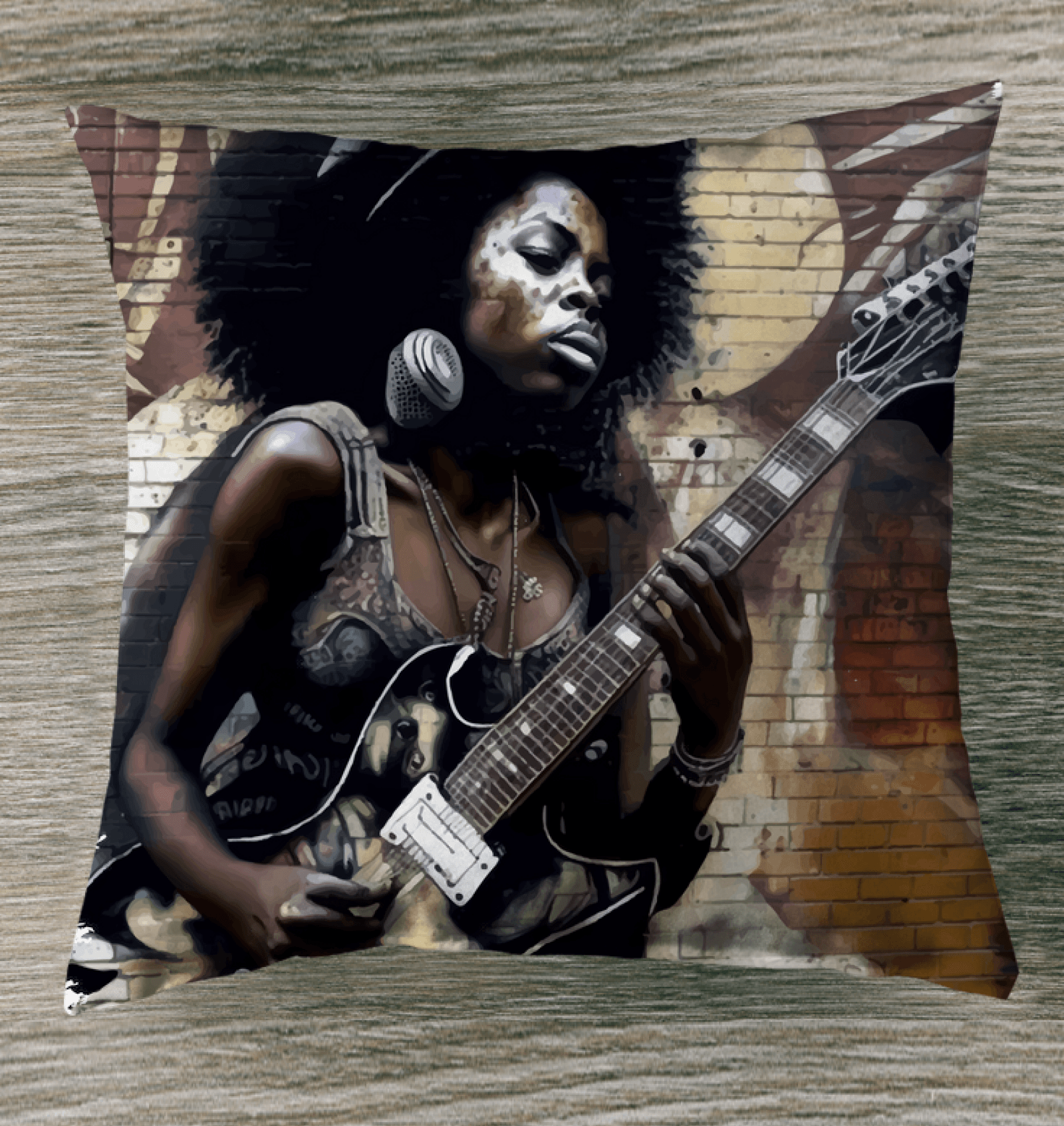 Strumming With Soul and Passion Indoor Pillow - Beyond T-shirts