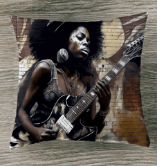 Strumming With Soul and Passion Indoor Pillow - Beyond T-shirts