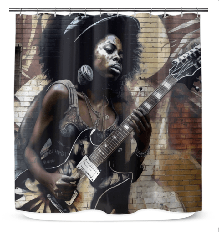 Strumming With Soul and Passion Shower Curtain - Beyond T-shirts