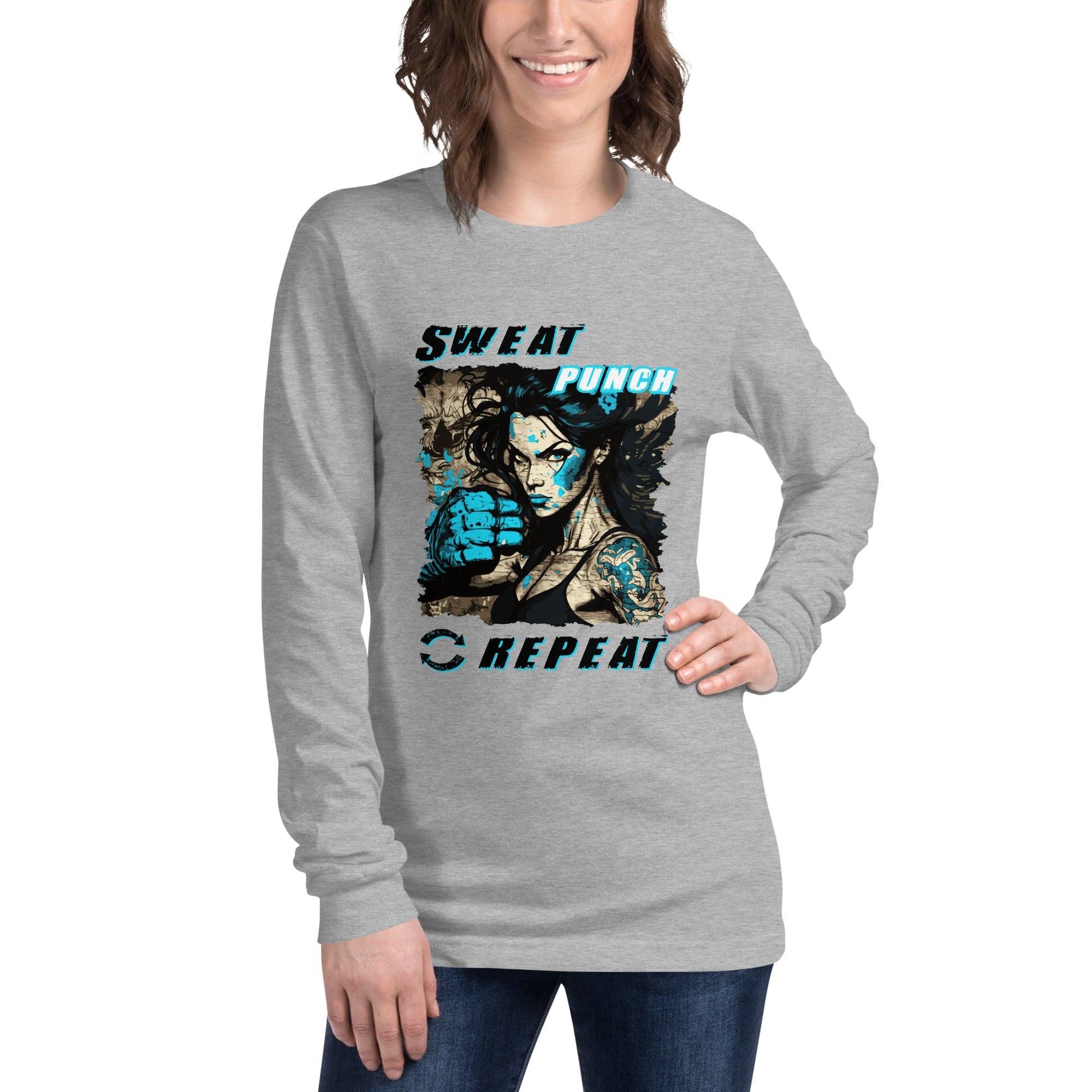 Sweat Punch Repeat Unisex Long Sleeve Tee - Beyond T-shirts