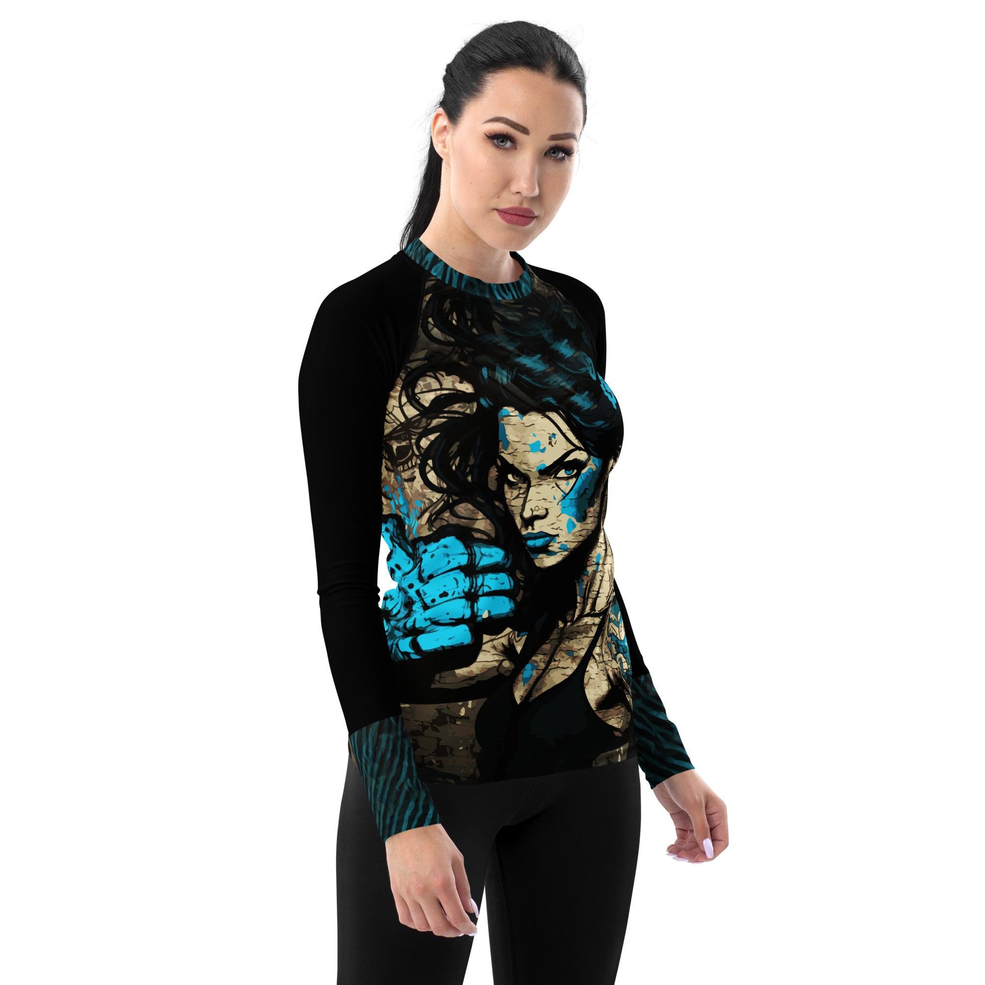 Sweat Punch Repeat Women's Rash Guard - Beyond T-shirts