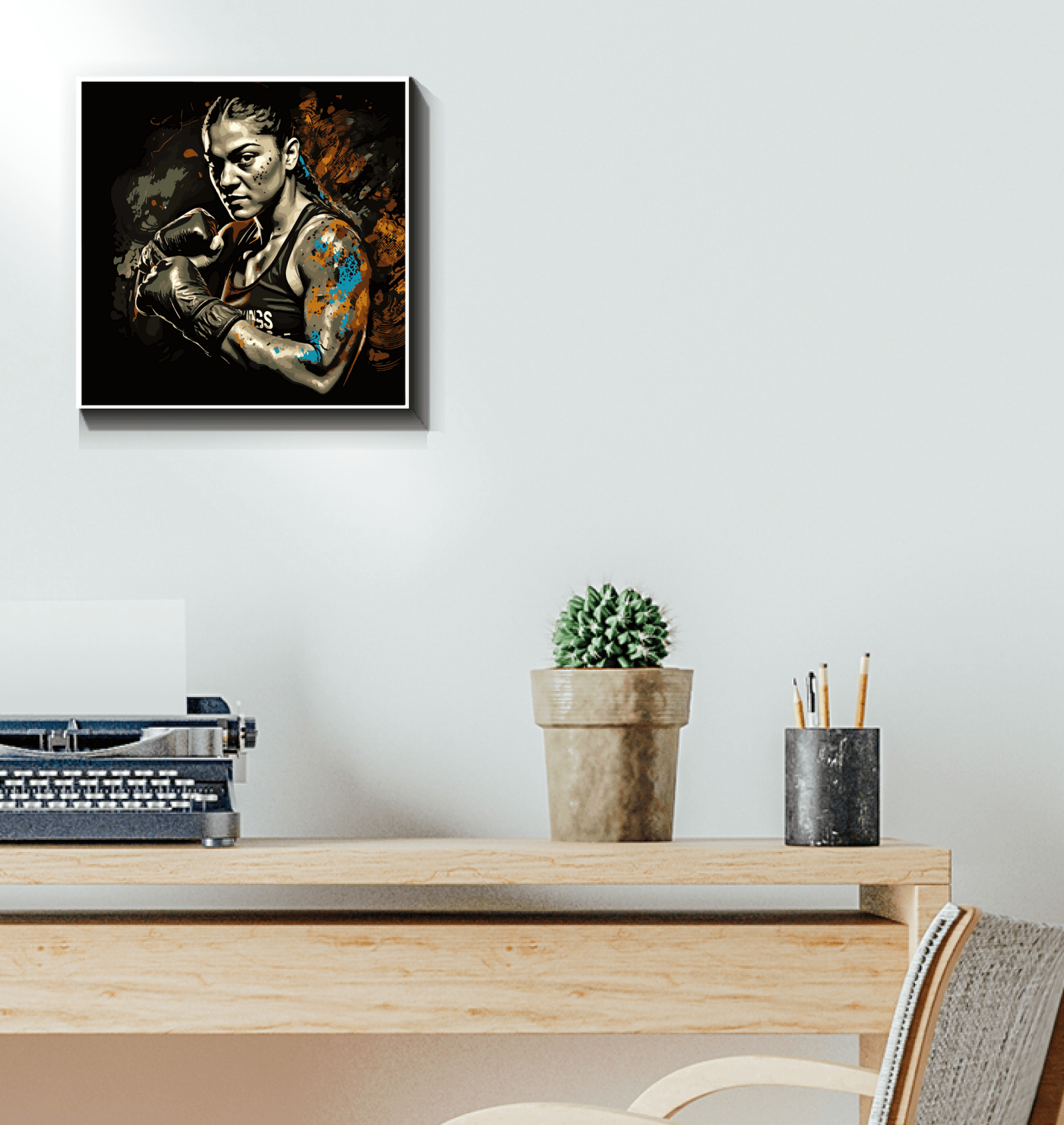 Create a focal point in any room with Stronger Faster Better canvas art.