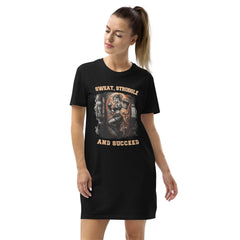 Sweat Struggle And Succeed Organic Cotton T-shirt Dress - Beyond T-shirts