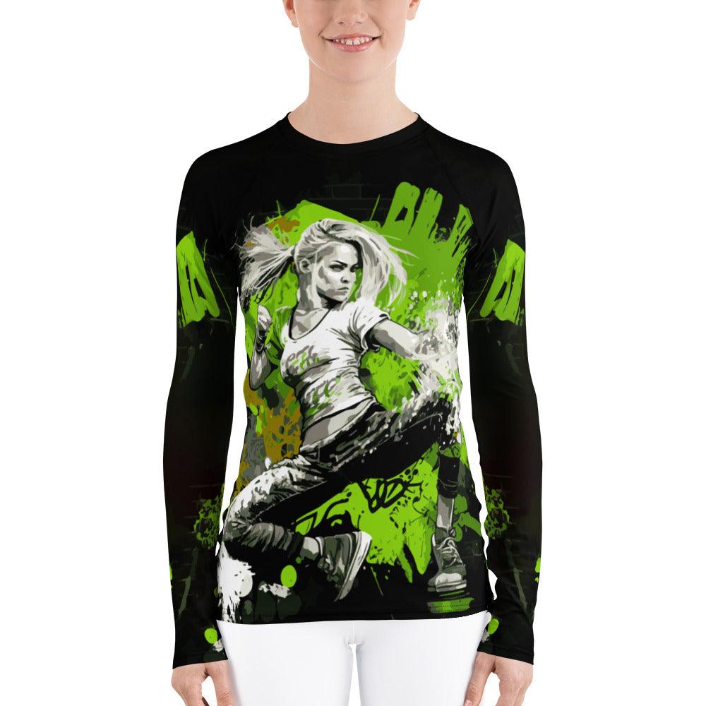 Tain Like A Warrior Women's Rash Guard - Beyond T-shirts