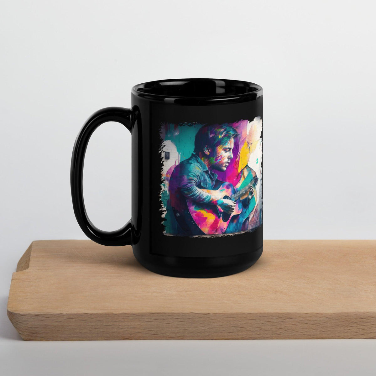 Taking Music to Infinity Black Glossy Mug - Beyond T-shirts