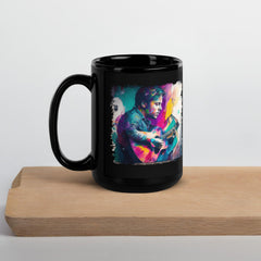 Taking Music to Infinity Black Glossy Mug - Beyond T-shirts