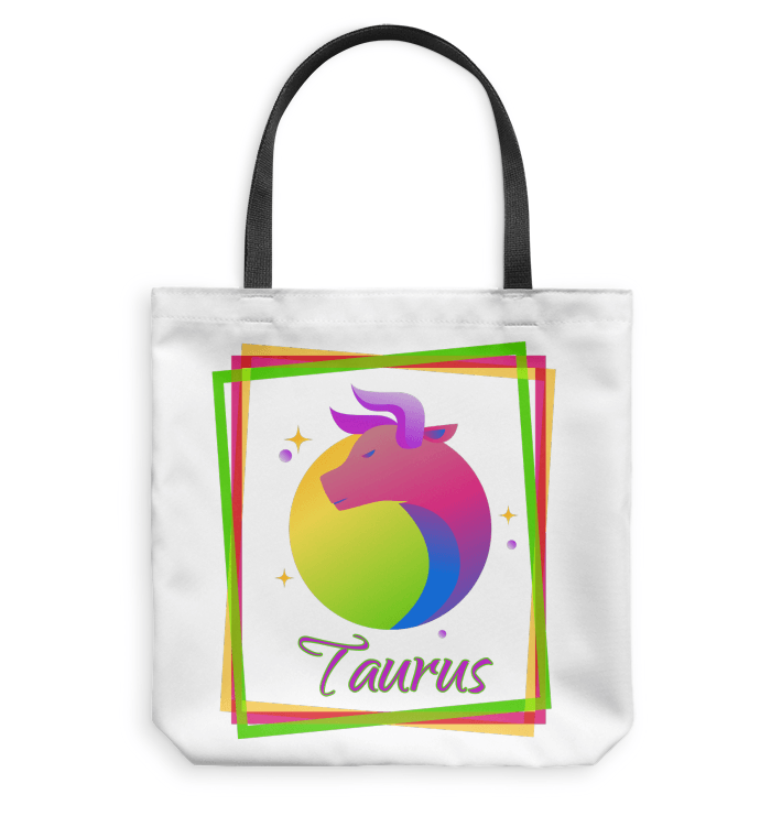 Taurus Basketweave Tote Bag | Zodiac Series 3 - Beyond T-shirts