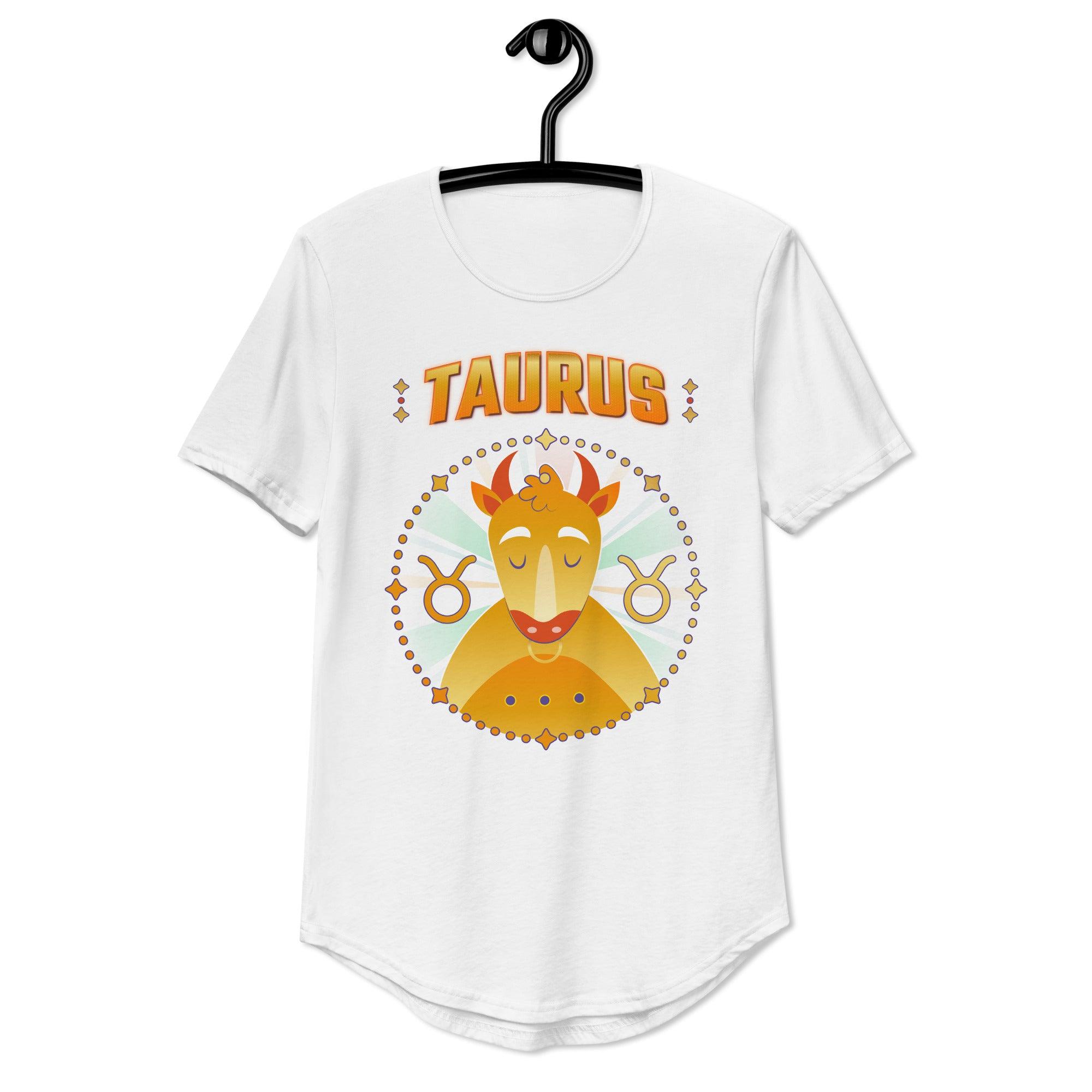Taurus Men's Curved Hem T-Shirt | Zodiac Series 1 - Beyond T-shirts