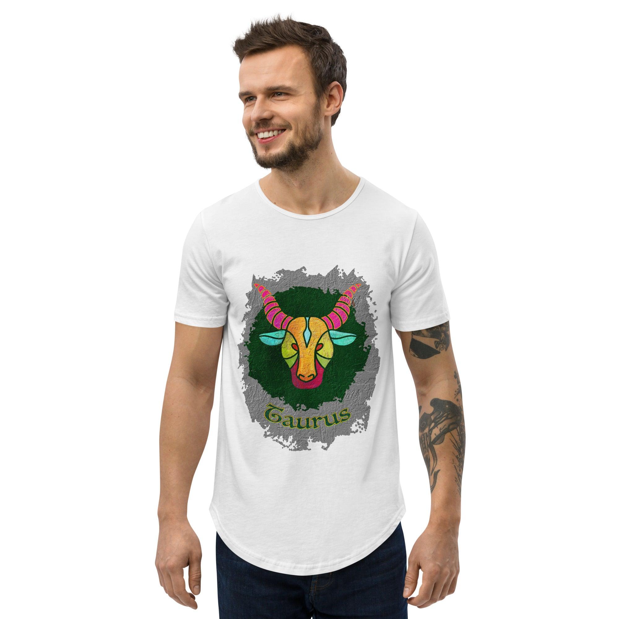 Taurus Men's Curved Hem T-Shirt | Zodiac Series 11 - Beyond T-shirts