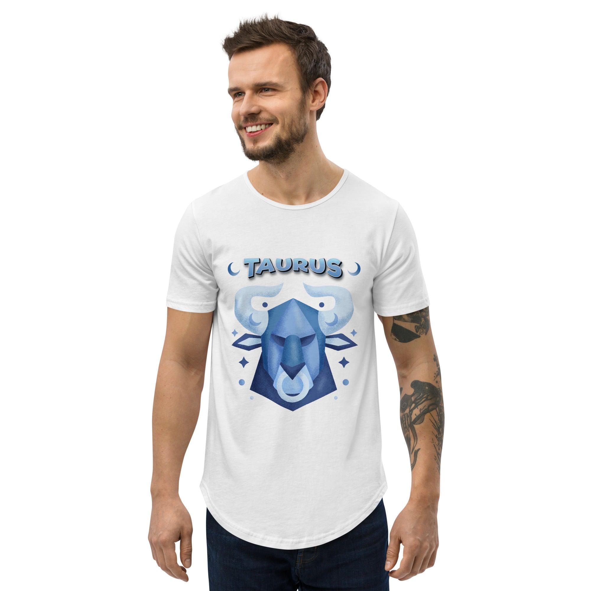 Taurus Men's Curved Hem T-Shirt | Zodiac Series 2 - Beyond T-shirts