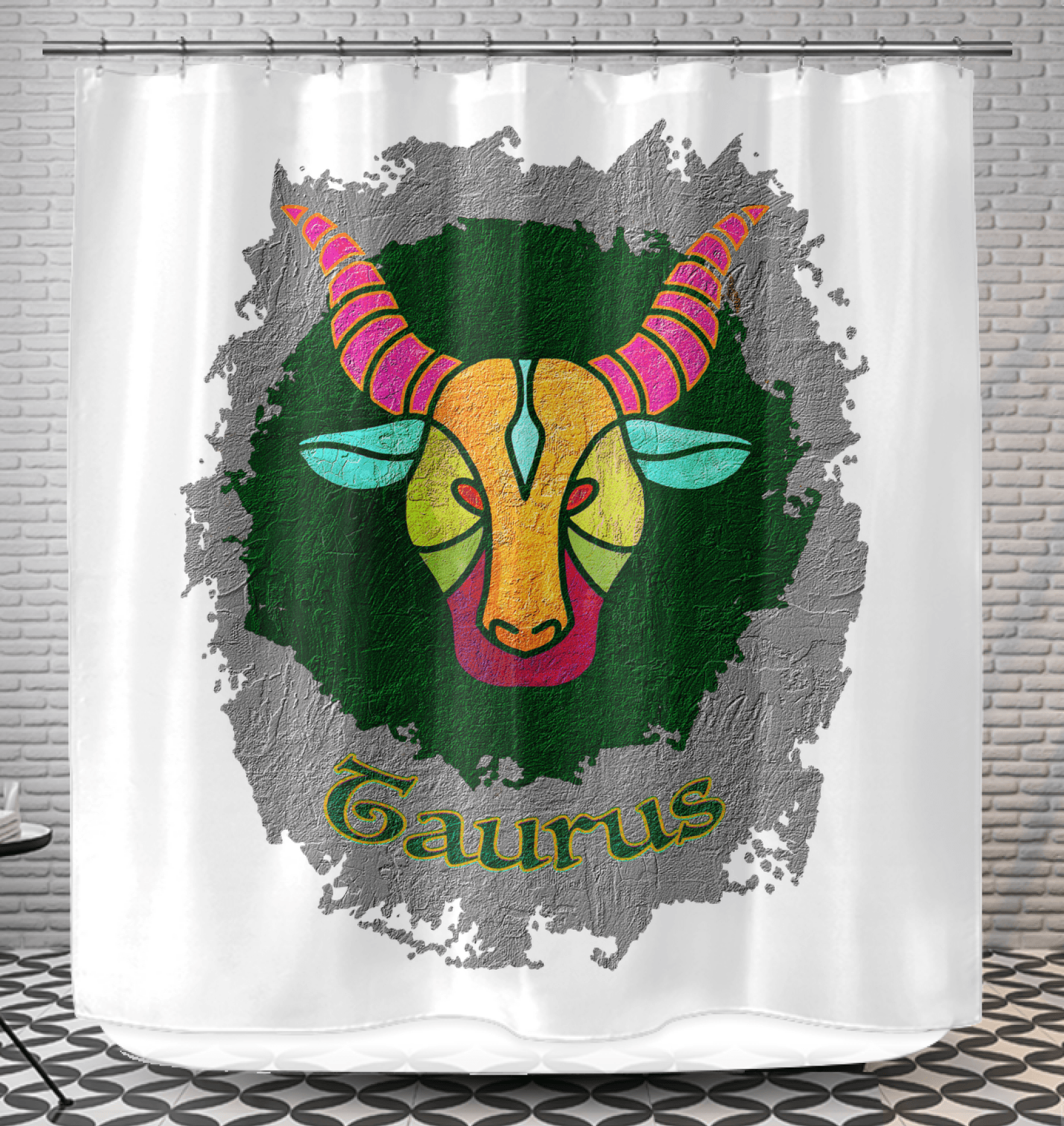 Taurus Shower Curtain | Zodiac Series 11 - Beyond T-shirts