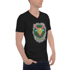 Taurus Unisex Short Sleeve V-Neck T-Shirt | Zodiac Series 11 - Beyond T-shirts
