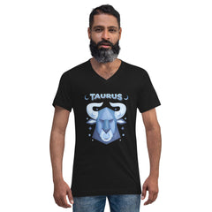 Taurus Unisex Short Sleeve V-Neck T-Shirt | Zodiac Series 2 - Beyond T-shirts