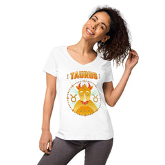 Taurus Women’s Fitted V-Neck T-Shirt | Zodiac Series 1 - Beyond T-shirts