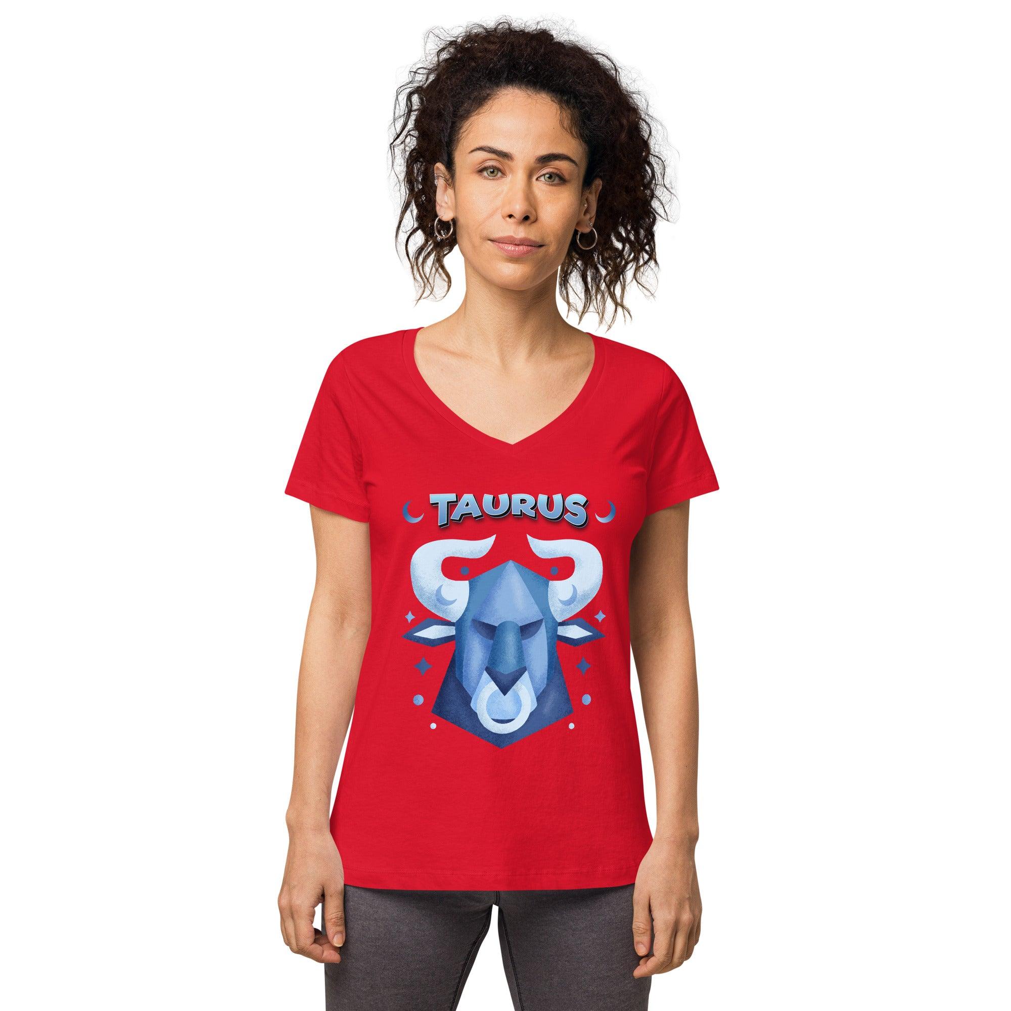 Taurus Women’s Fitted V-neck t-Shirt | Zodiac Series 2 - Beyond T-shirts