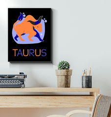 Taurus Wrapped Canvas 16x20 | Zodiac Series 4 - Beyond T-shirts