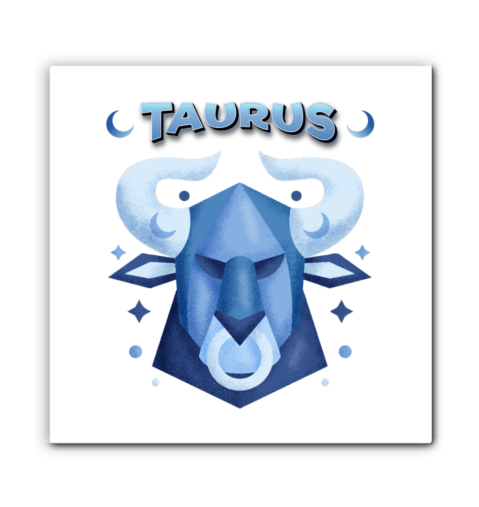 Taurus Wrapped Canvas 20x20 | Zodiac Series 2 - Beyond T-shirts