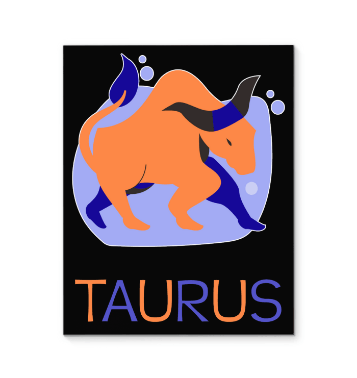 Taurus Wrapped Canvas 8x10 | Zodiac Series 4 - Beyond T-shirts