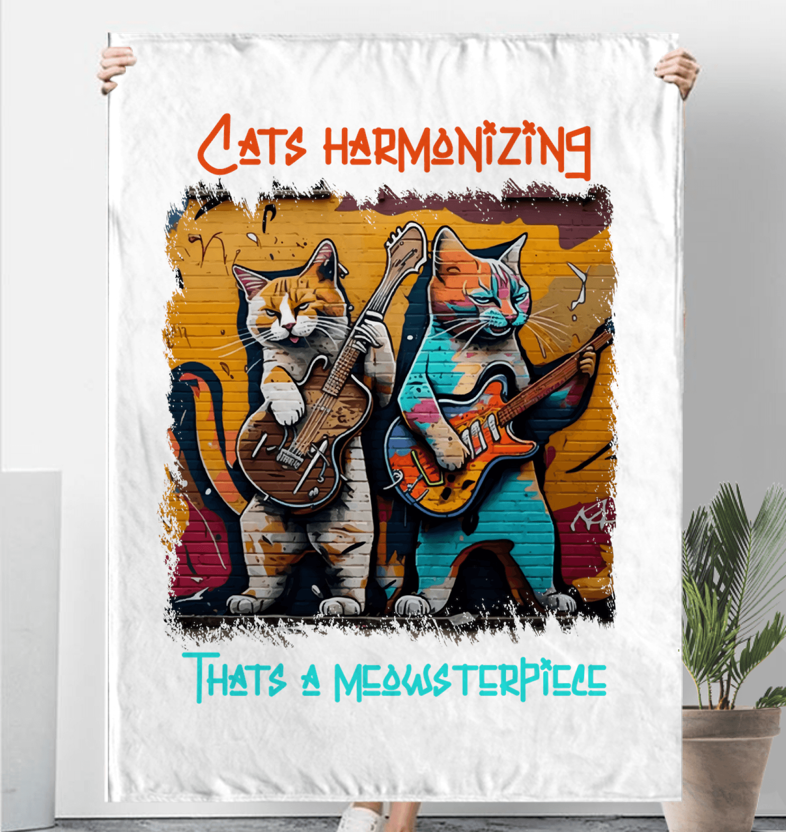 Thats A Meowsterpiece Sherpa Blanket - Beyond T-shirts