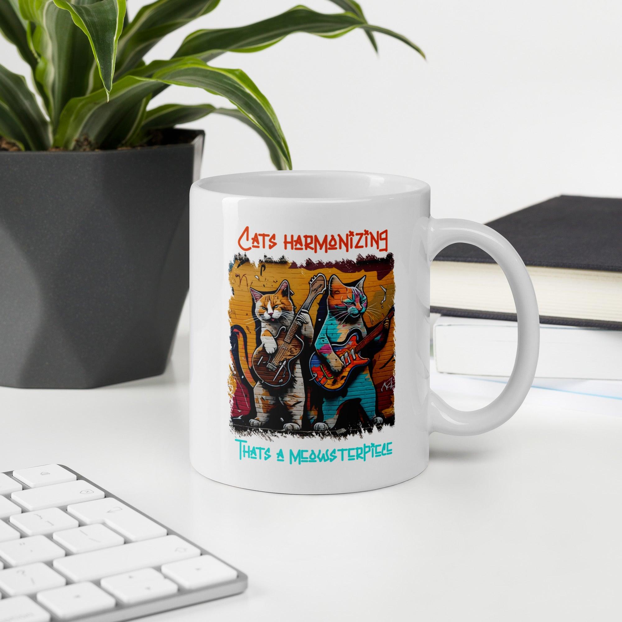 Thats A Meowsterpiece White glossy mug - Beyond T-shirts