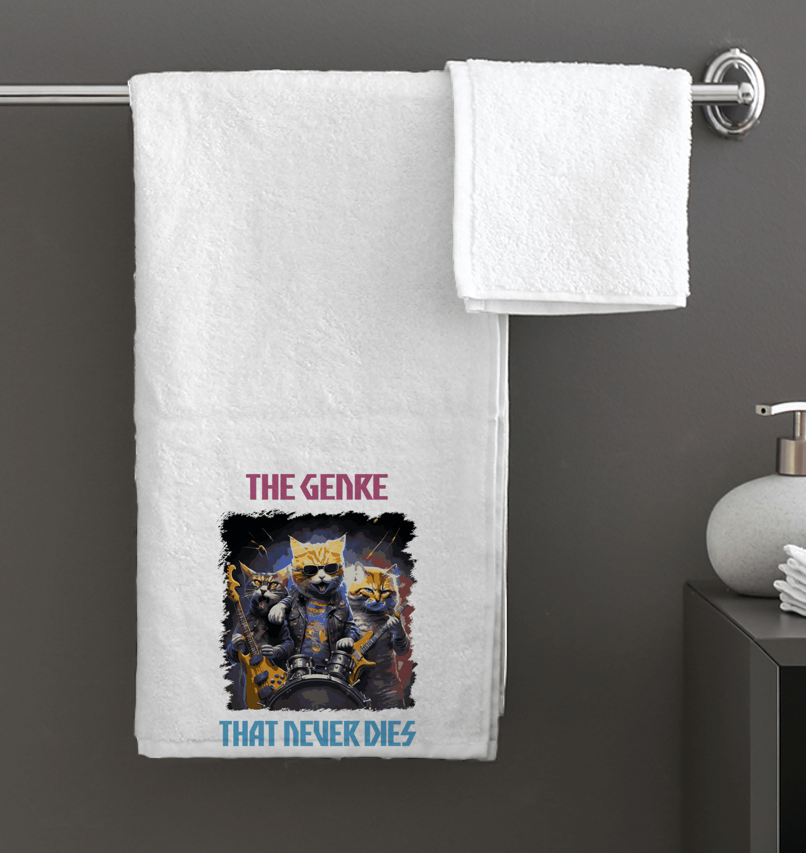 The Genre That Never Dies Bath Towel - Beyond T-shirts