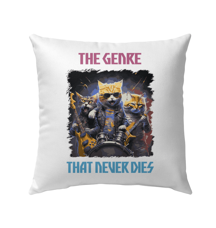 The Genre That Never Dies Outdoor Pillow - Beyond T-shirts