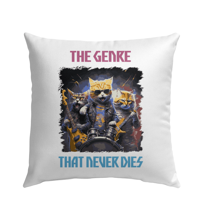 The Genre That Never Dies Outdoor Pillow - Beyond T-shirts